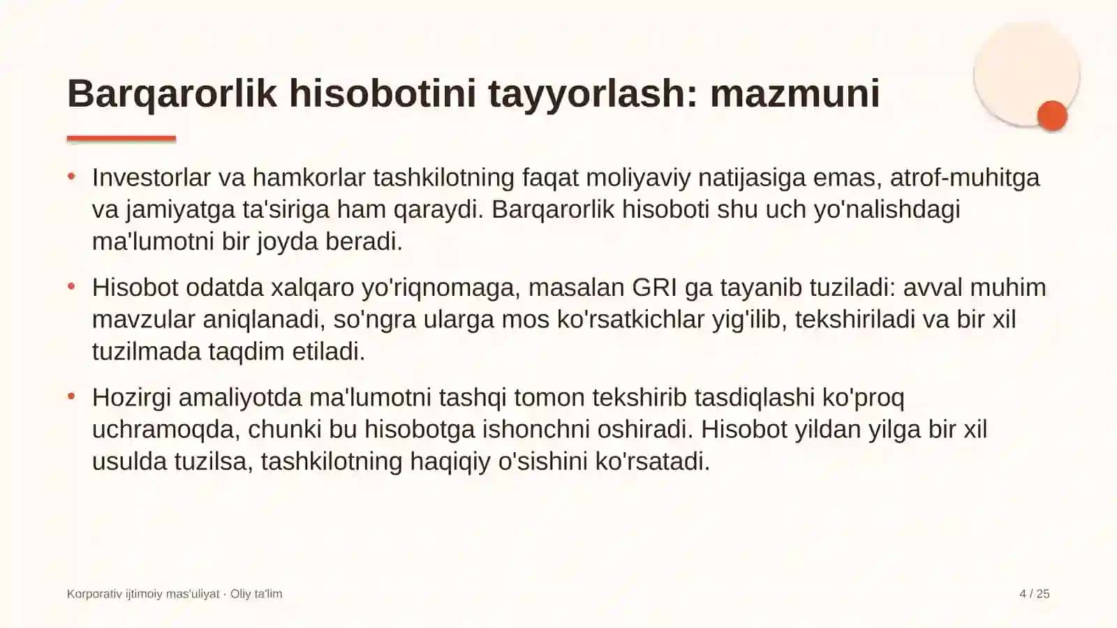 Dehqon xo'jaliklarida barqarorlik hisobotini tayyorlash 4