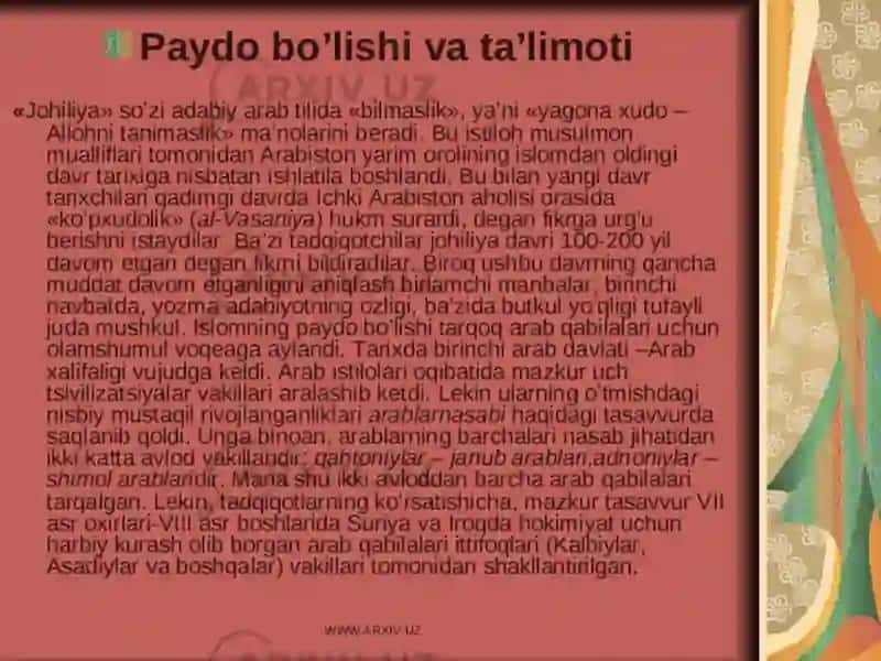 Johiliya davri tarixi 4
