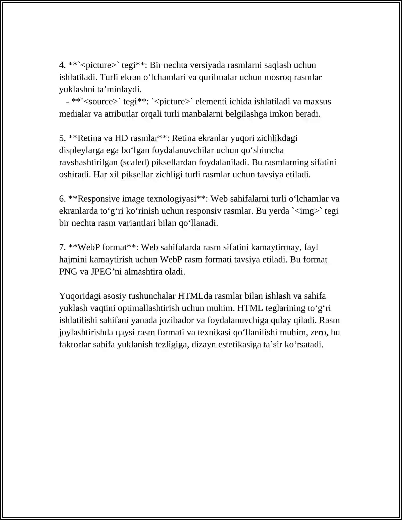HTML TILIDA RASMLAR HOSIL QILISH TEGLARI 4