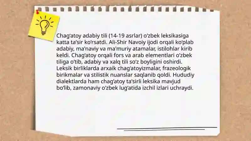 O'zbek tili leksikasining tarixiy taraqqiyoti 4