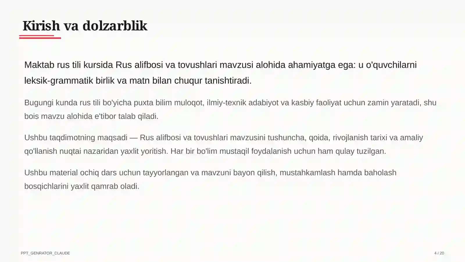 Rus alifbosi va tovushlari (2-sinf) 4