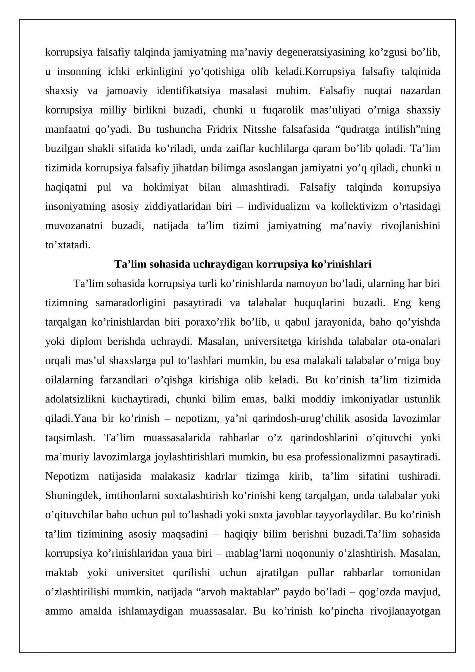 Ta’lim tizimida korrupsiyani kamaytirishning samarali yo’llari 4