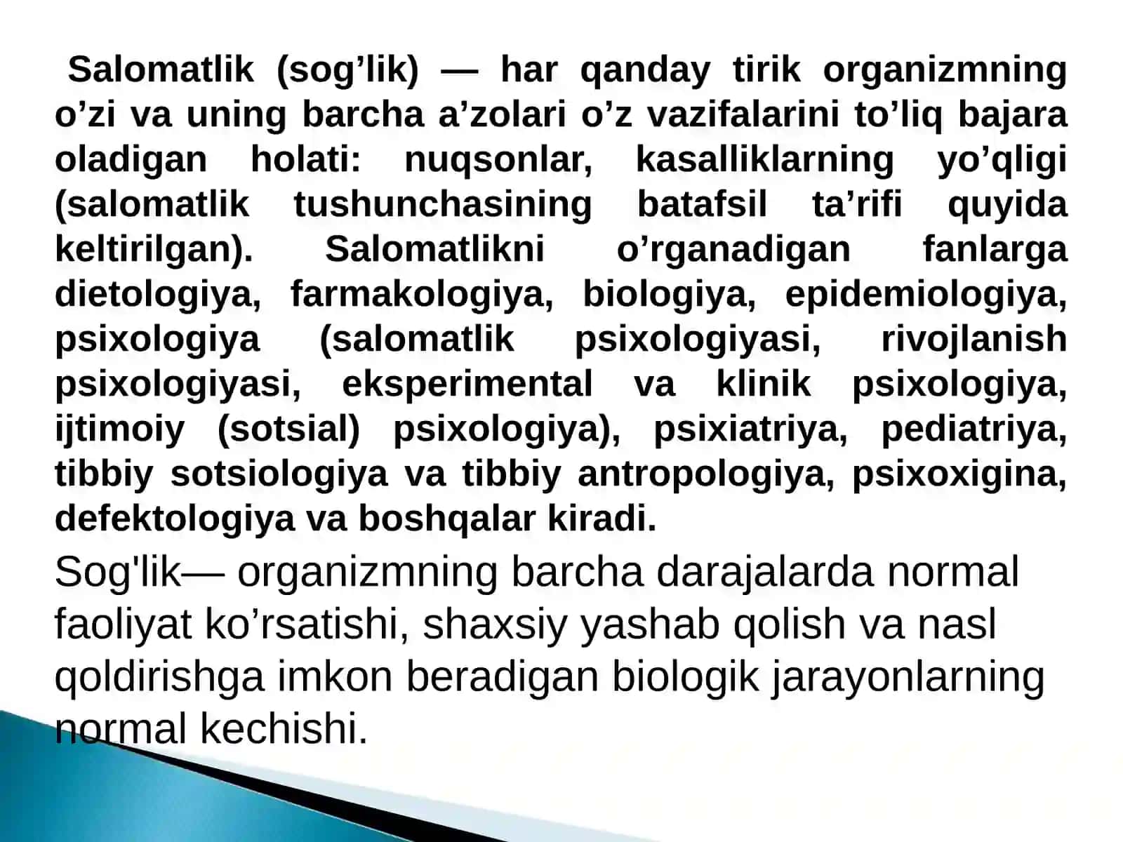 Hayot tarzi va salomatlik mexanizmi 4