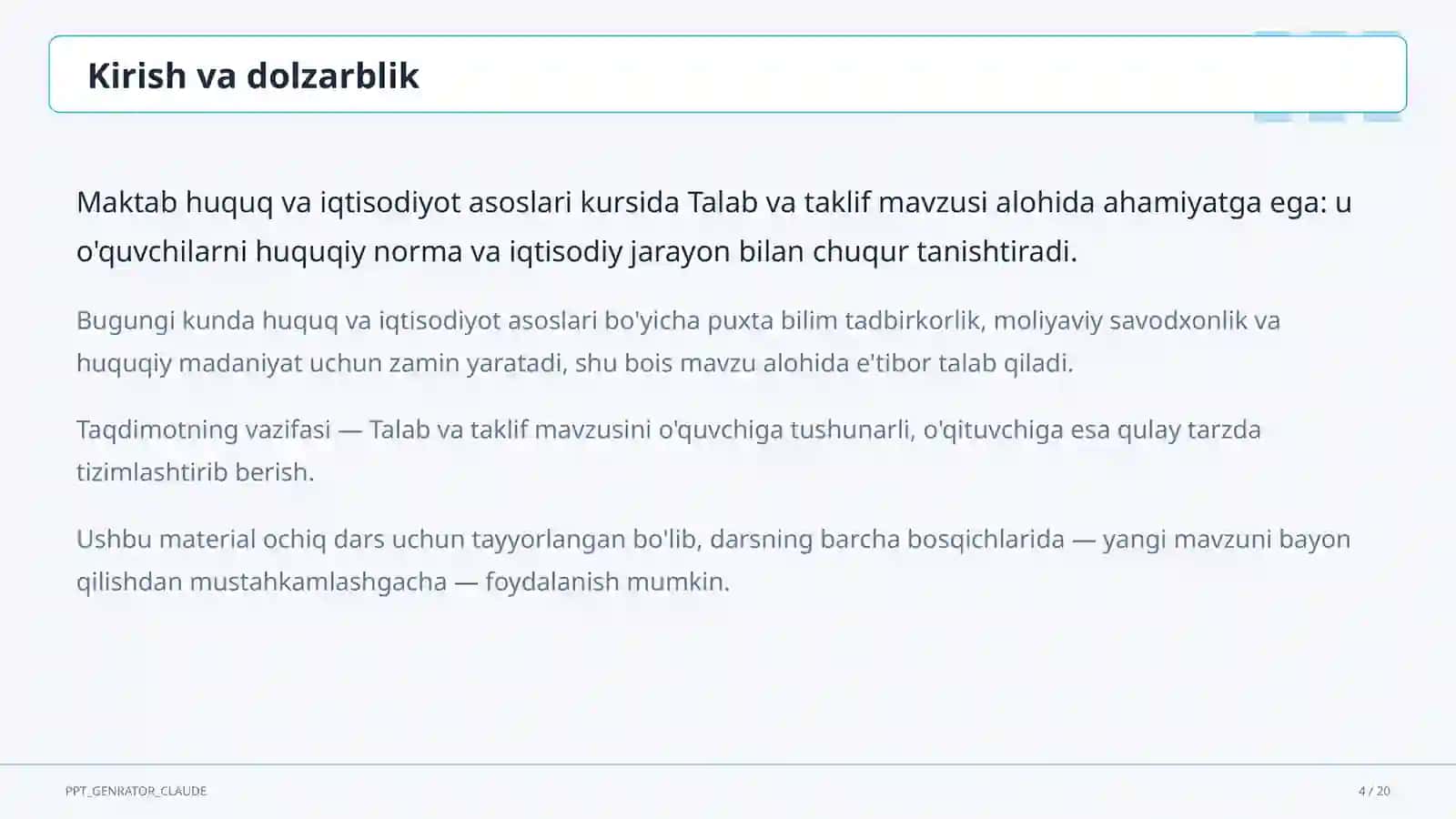 Talab va taklif (9-sinf) 4