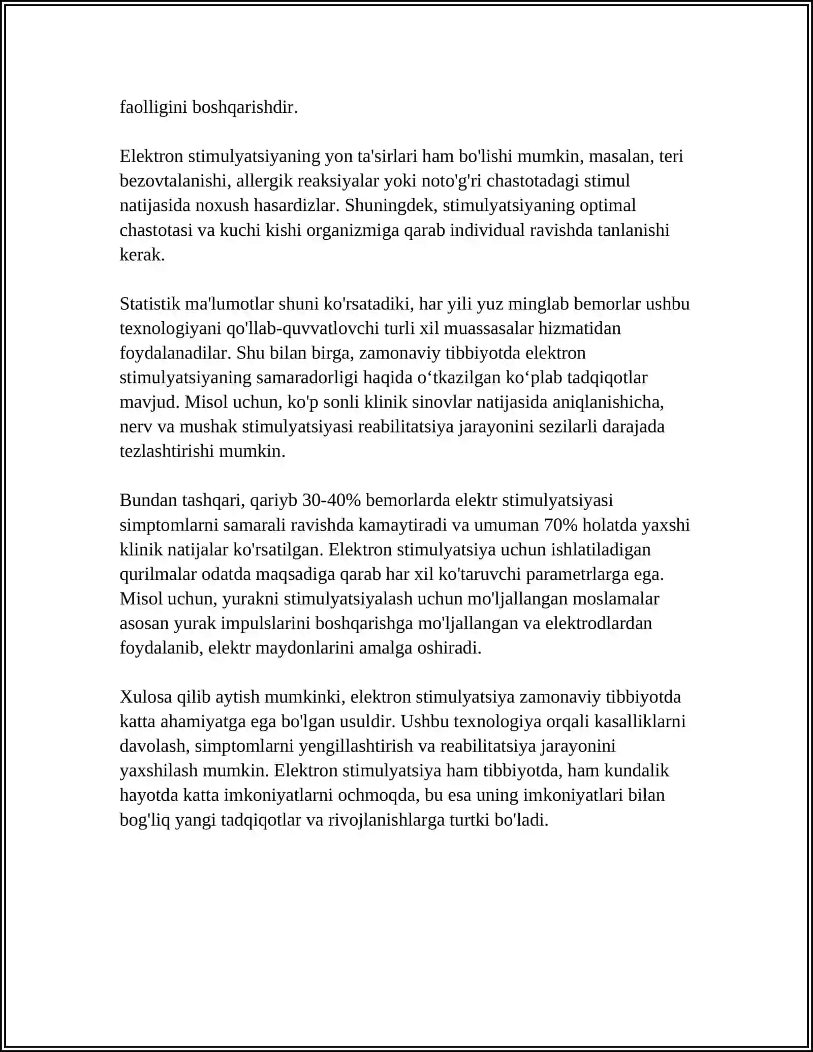 ELEKTRON STIMULATORLAR. PAST CHASTOTALI FIZIOTERAPEVTIK ELEKTRON APPARATLAR 4
