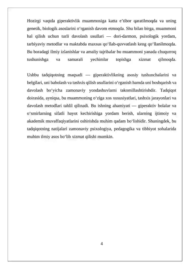 Hyperactivity in Children 4