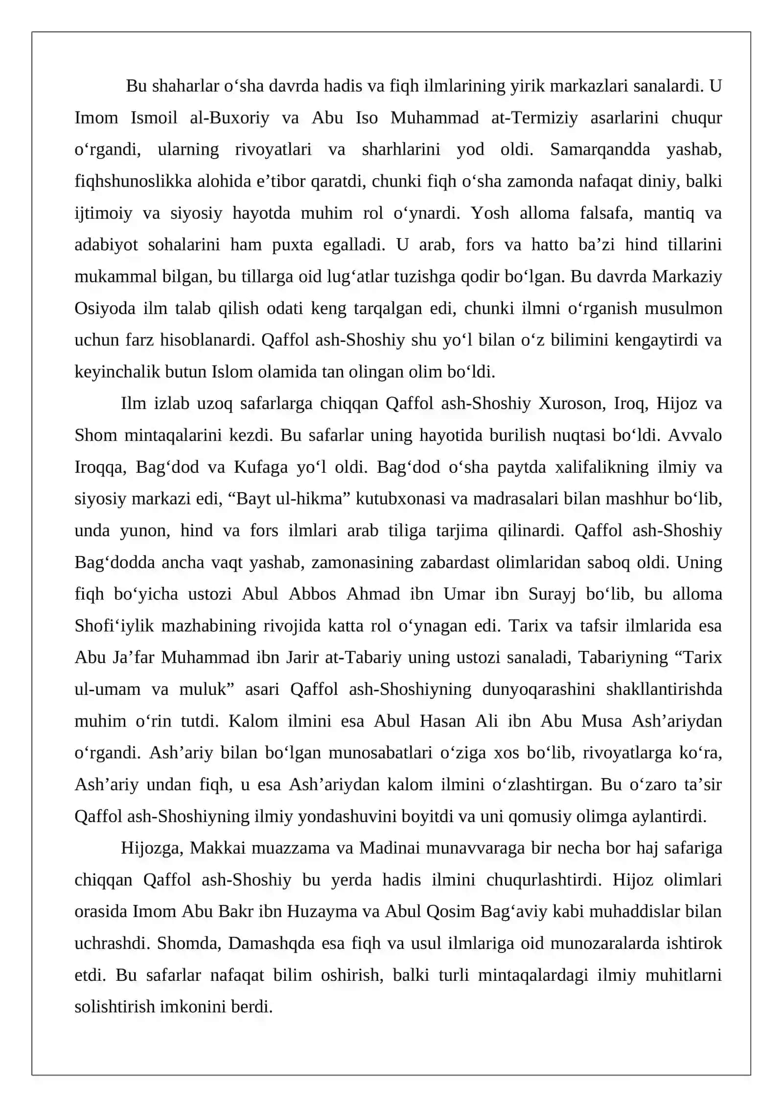 Qaffol ash-Shoshiy (903-976) 4