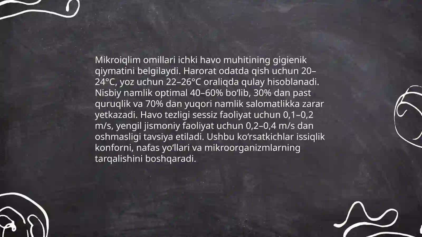 Havo muhitini gigenik xarakteristikasi 4