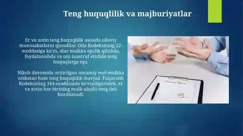 Er-xotinning shaxsiy huquqvamajburiyatlari 4