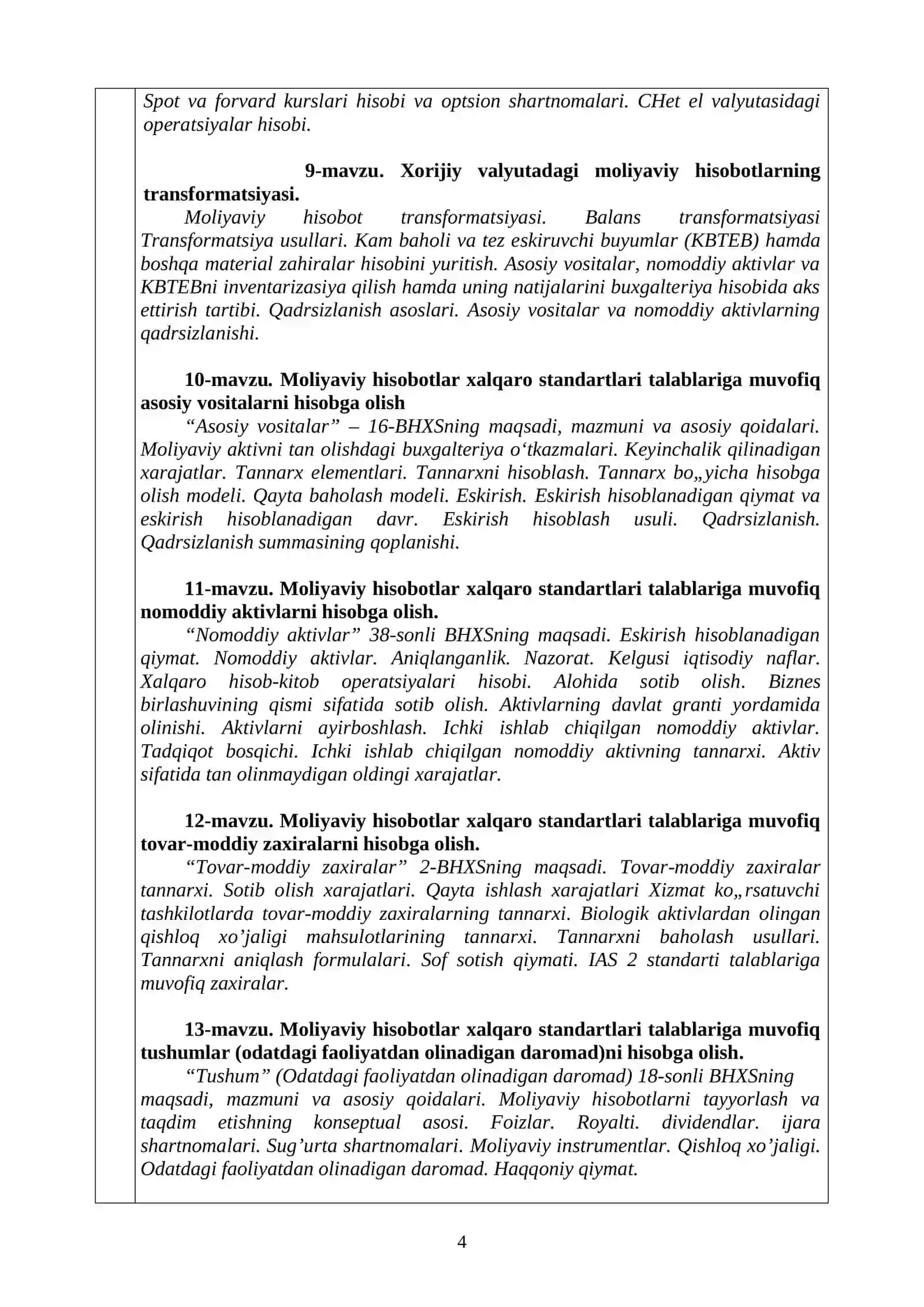 Buxgalteriya hisobining xalqaro amaliyoti va boshqaruvi 4