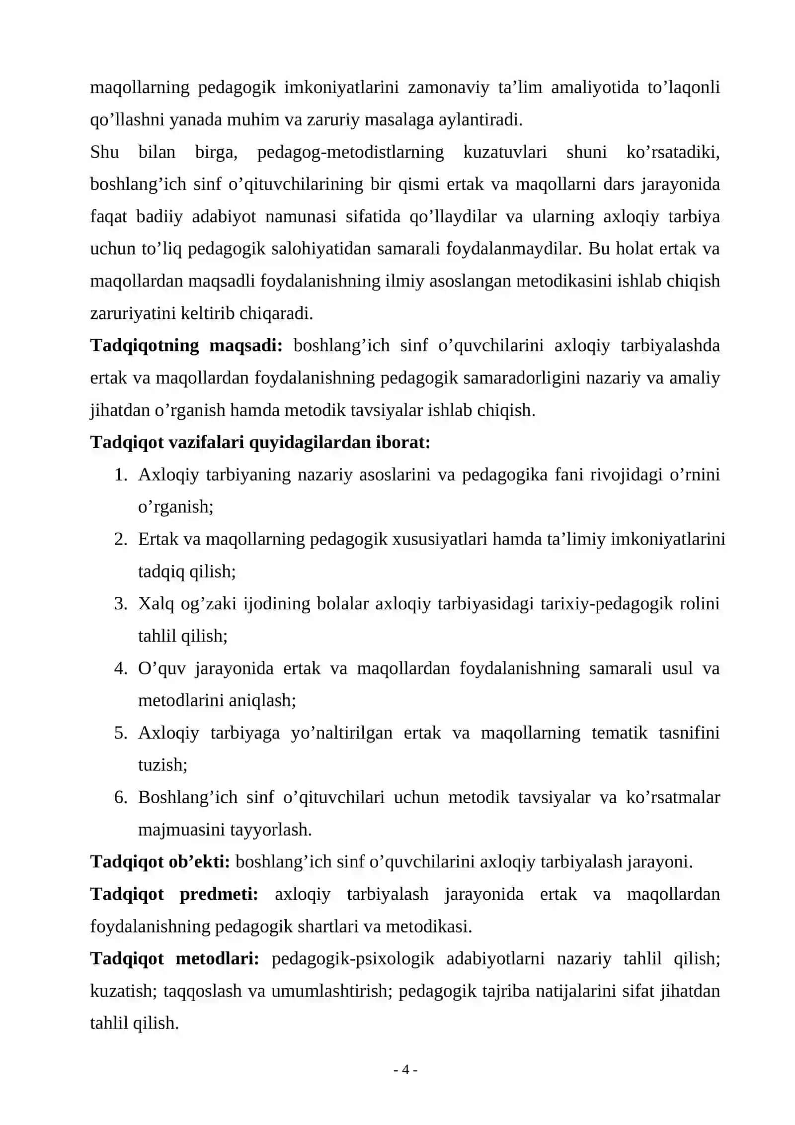 Boshlang’ich sinf o’quvchilarini axloqiy tarbiyalashda ertak va maqollarning ahamiyati 4