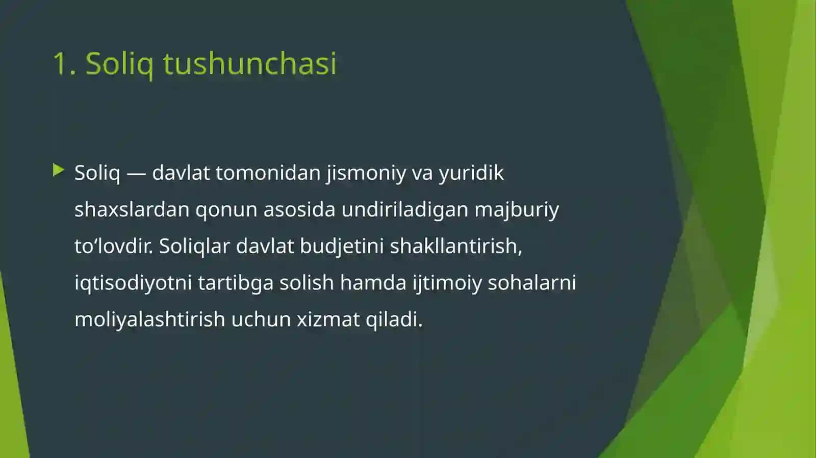 Yuridik shaxslar to‘laydigansoliqlarga umumiy tavsifnoma 4