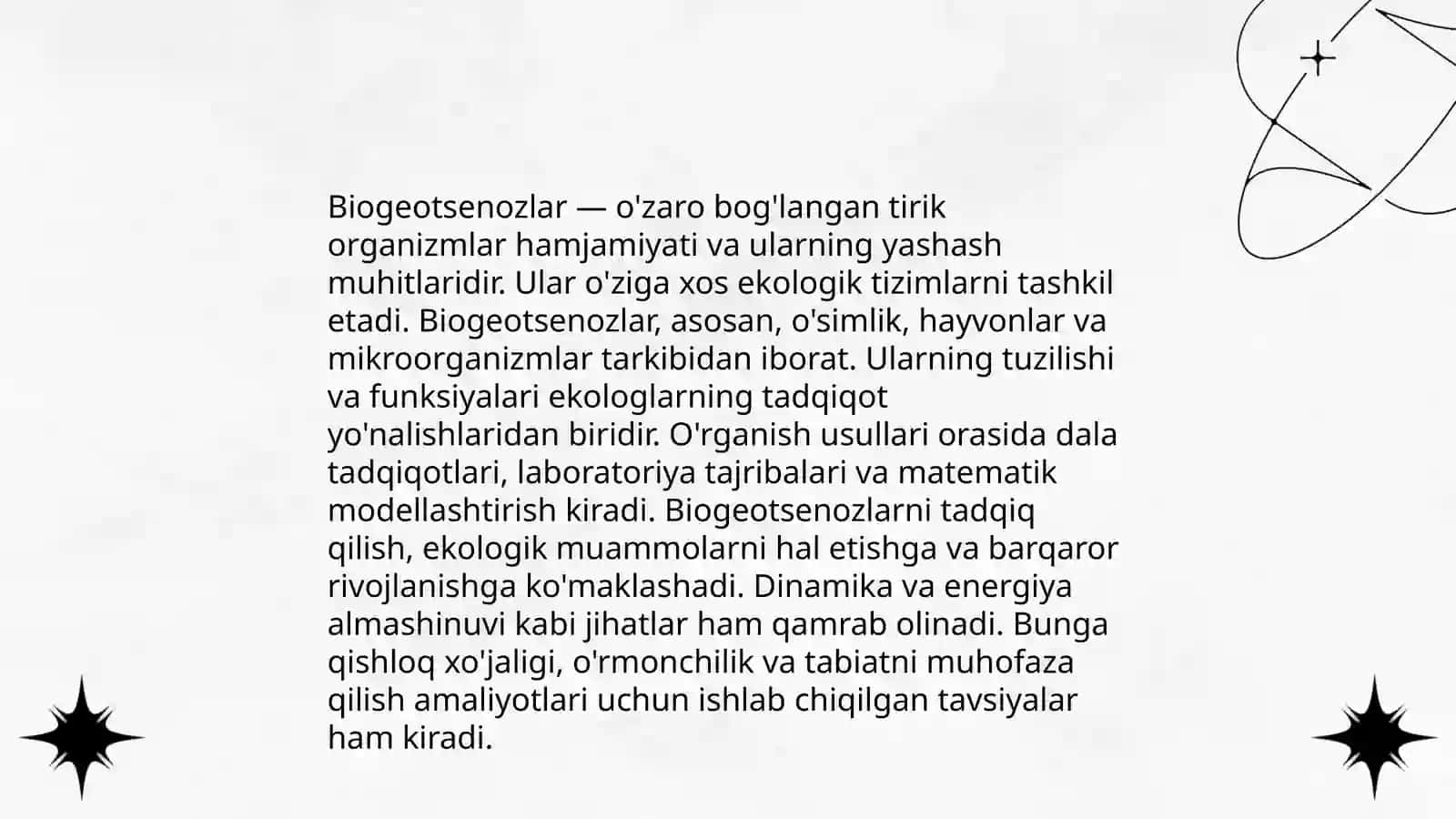 Ekologiya fani va uning bo'limlari 4