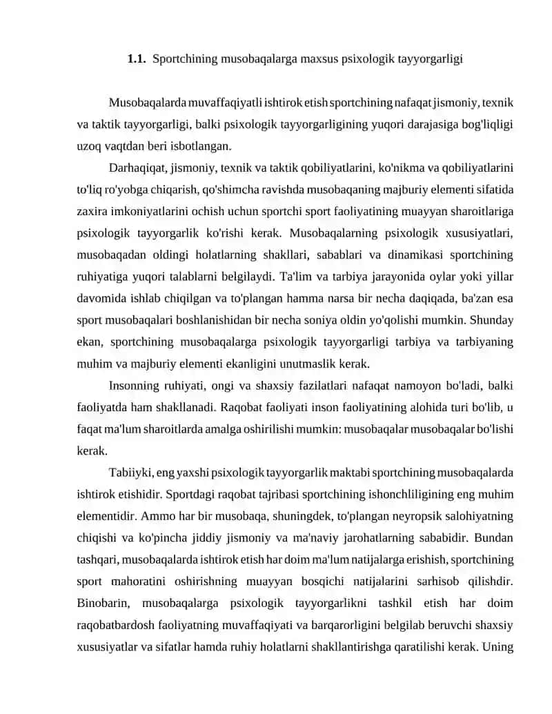 SPORTCHILARNING TEXNIK TAYYORGARLIGI VA UNING PSIXOLOGIK XUSUSIYATLARI TO'G'RISIDA UMUMIY TUSHUNCHA 4