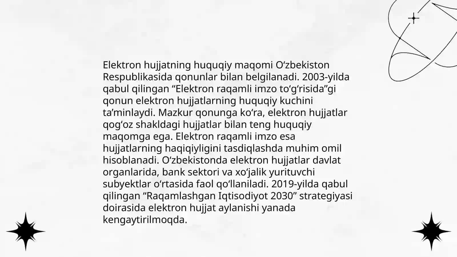 Elektron hujjat va elektron hujjat almashinuvi 4