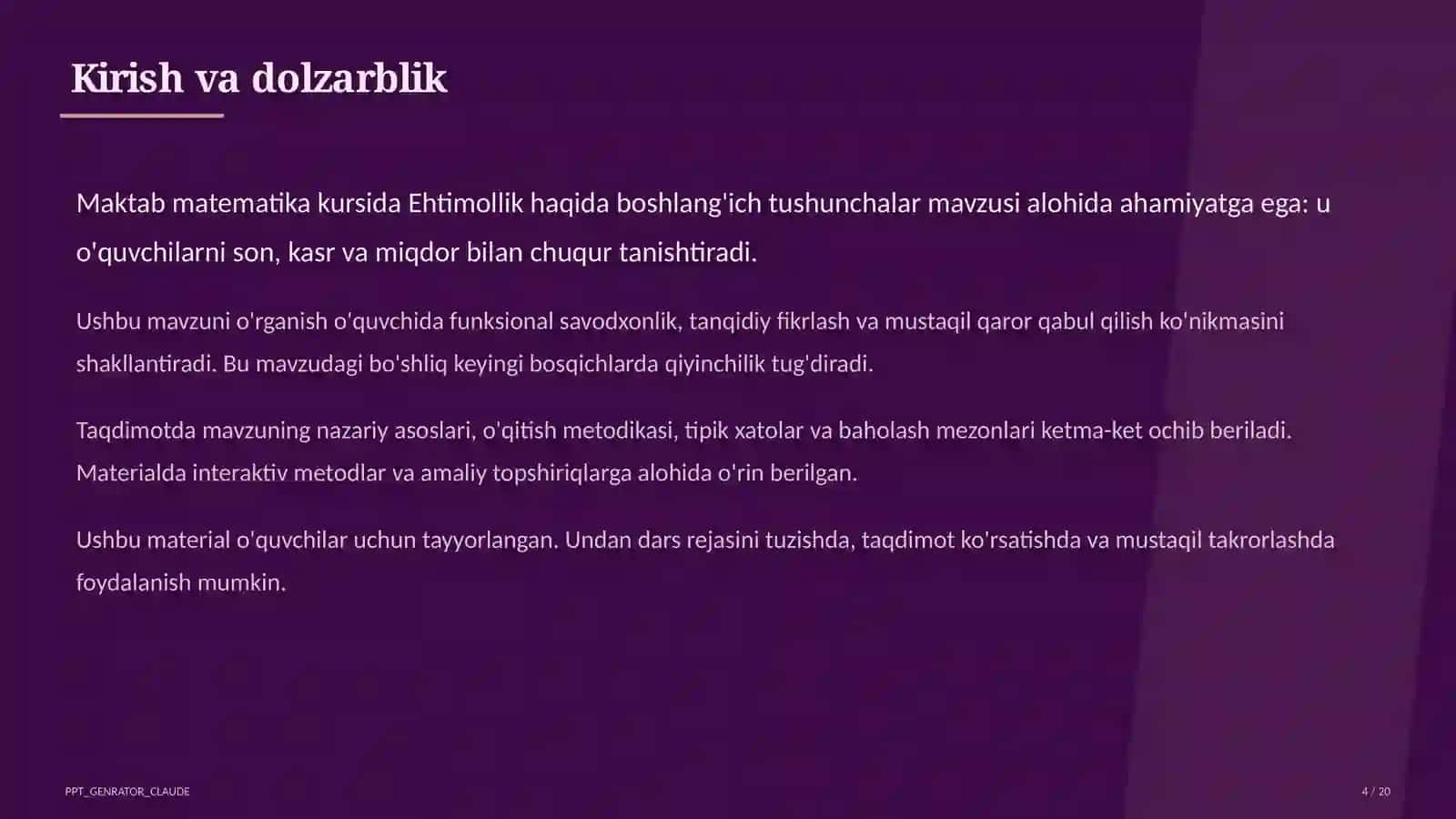 Ehtimollik haqida boshlang'ich tushunchalar (6-sinf) 4
