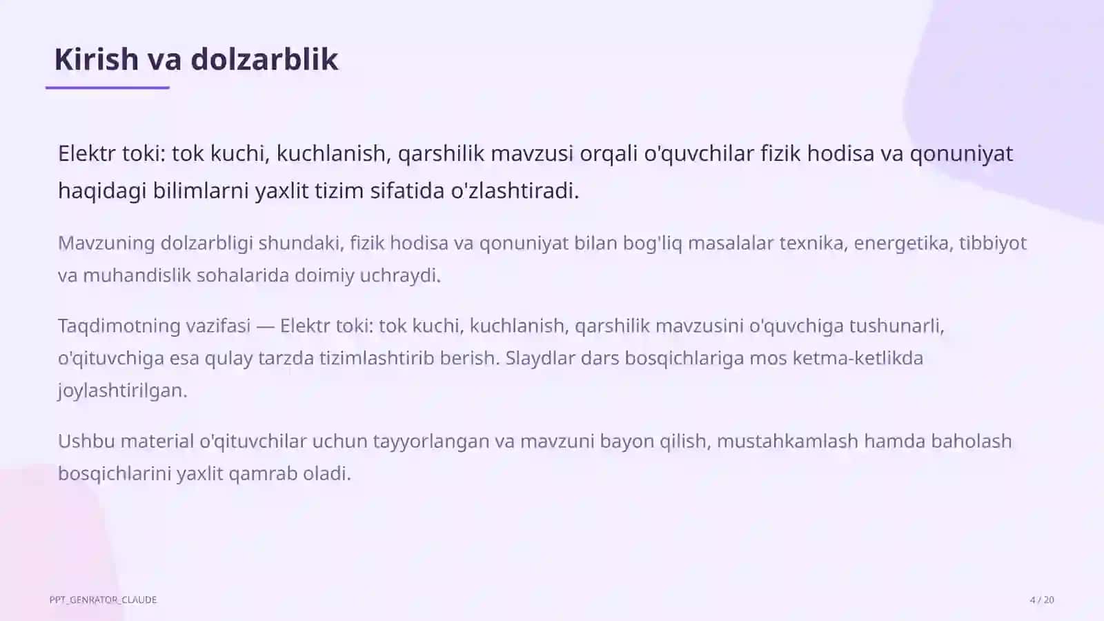 Elektr toki 4