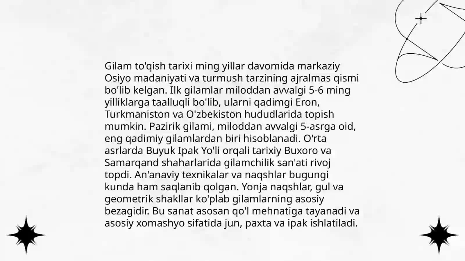 Gilam to'qish san'ati 4