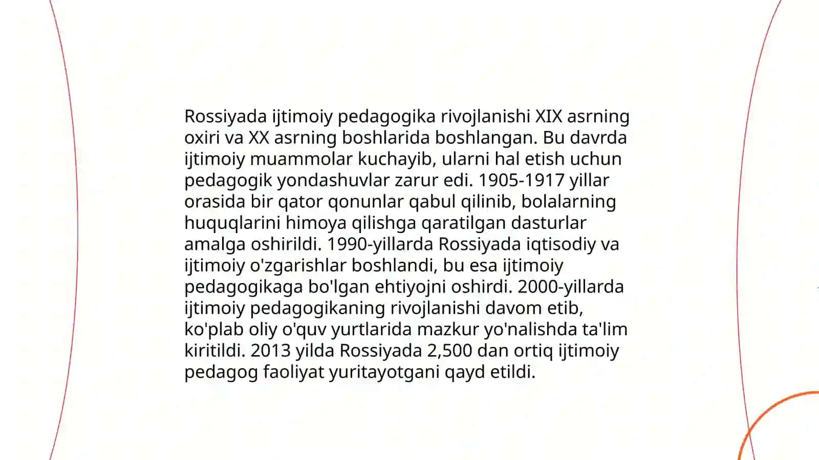 Xorijda va òzbekistonda ijtimoiy pedogogning rivojlanish tarixi 4