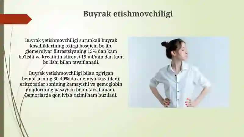 Buyrak va siydik ajratuv yoʻllari kasalliklari 4