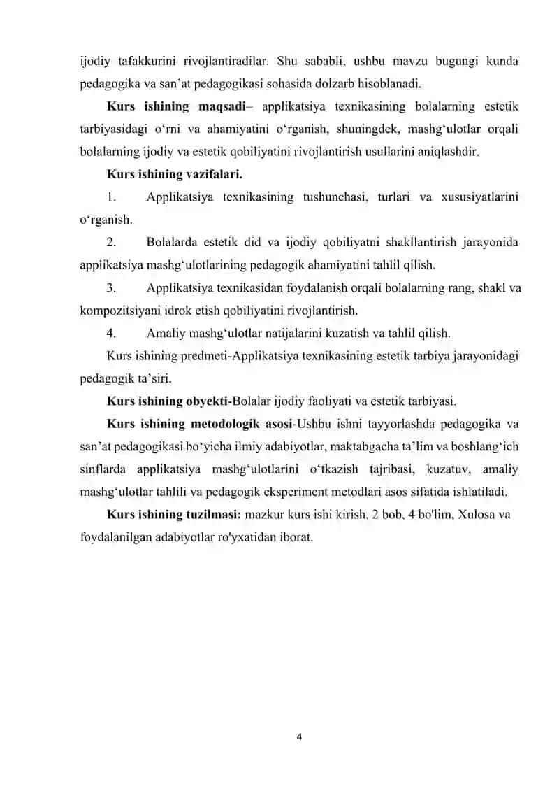 Applikatsiya texnikasining estatik tarbiyada ahamiyati. 4