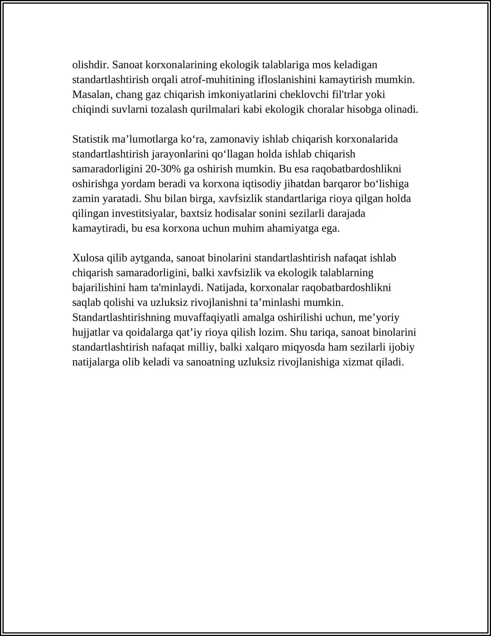 SANOAT BINOLARI VA KONSTRUKSIYALARINI BIRXILLASHTIRISH VA NAMUNAVIYLASHTIRISH 4