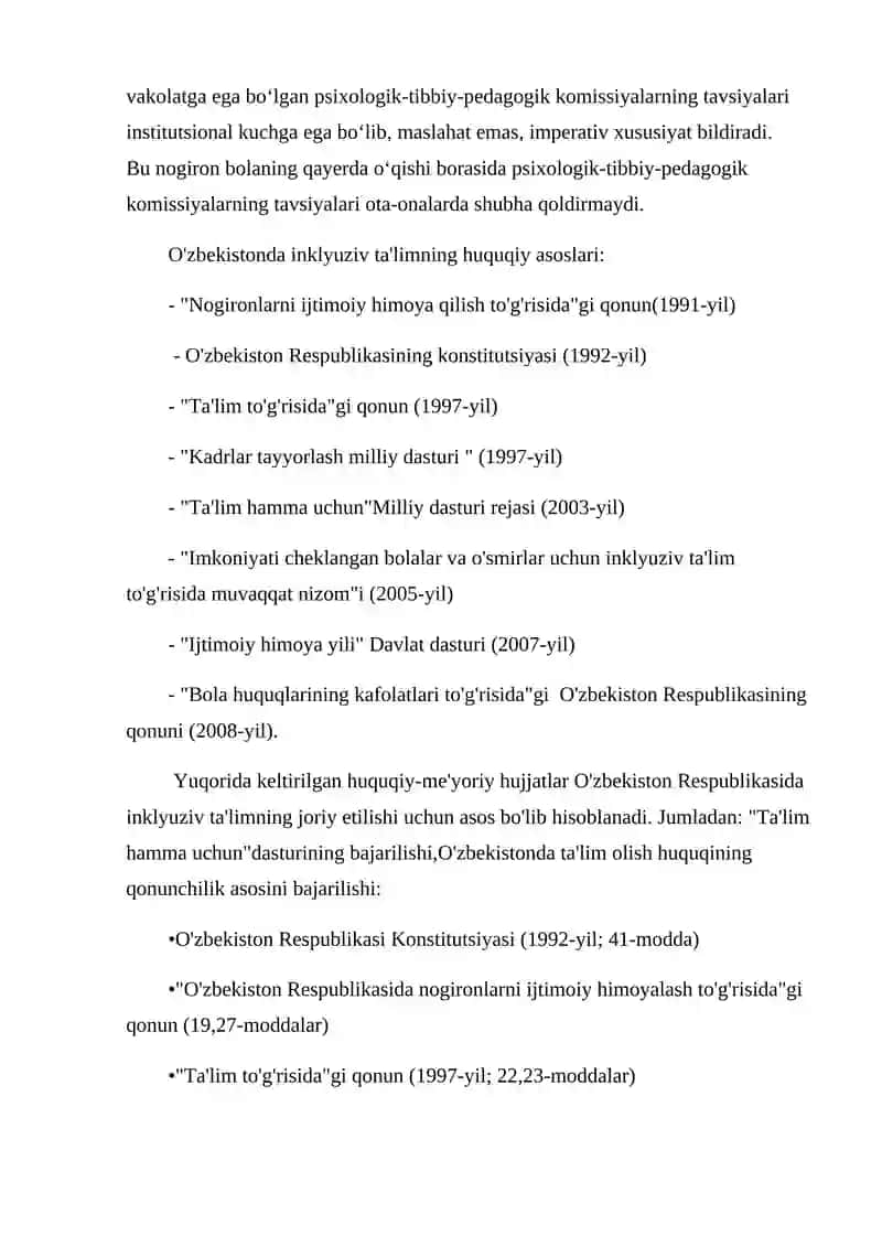 Inklyuziv ta'limning huquqiy asoslari 4