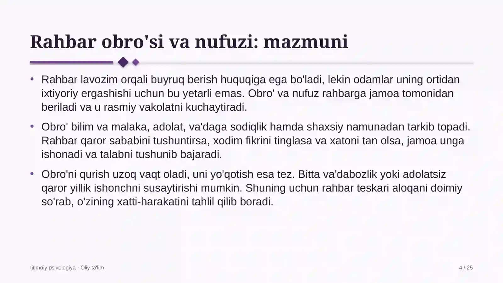 Asalarichilikda rahbar obro'si va nufuzi 4