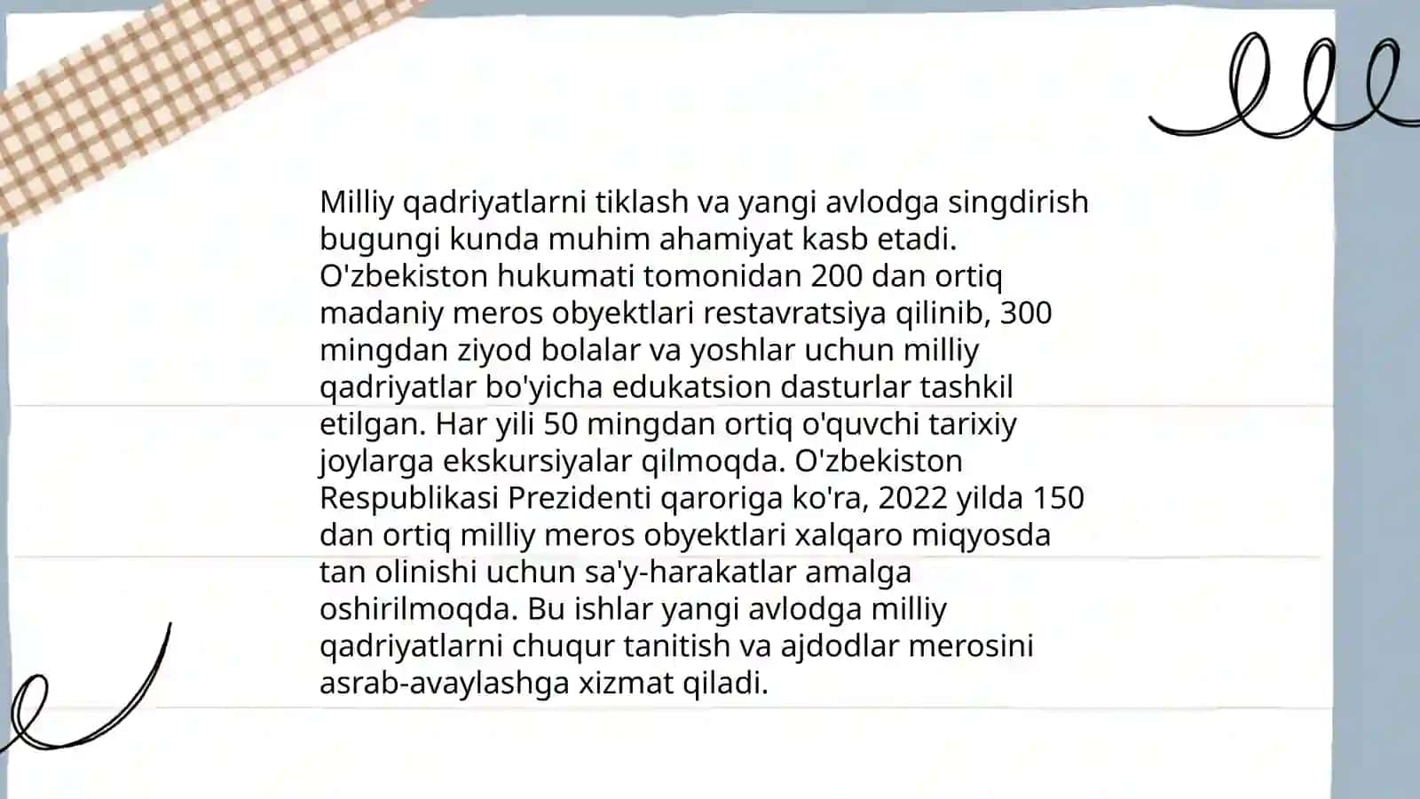 Yangi O'zbekistonda amalga oshirilayotgan ma'naviy òzgarishlar 4