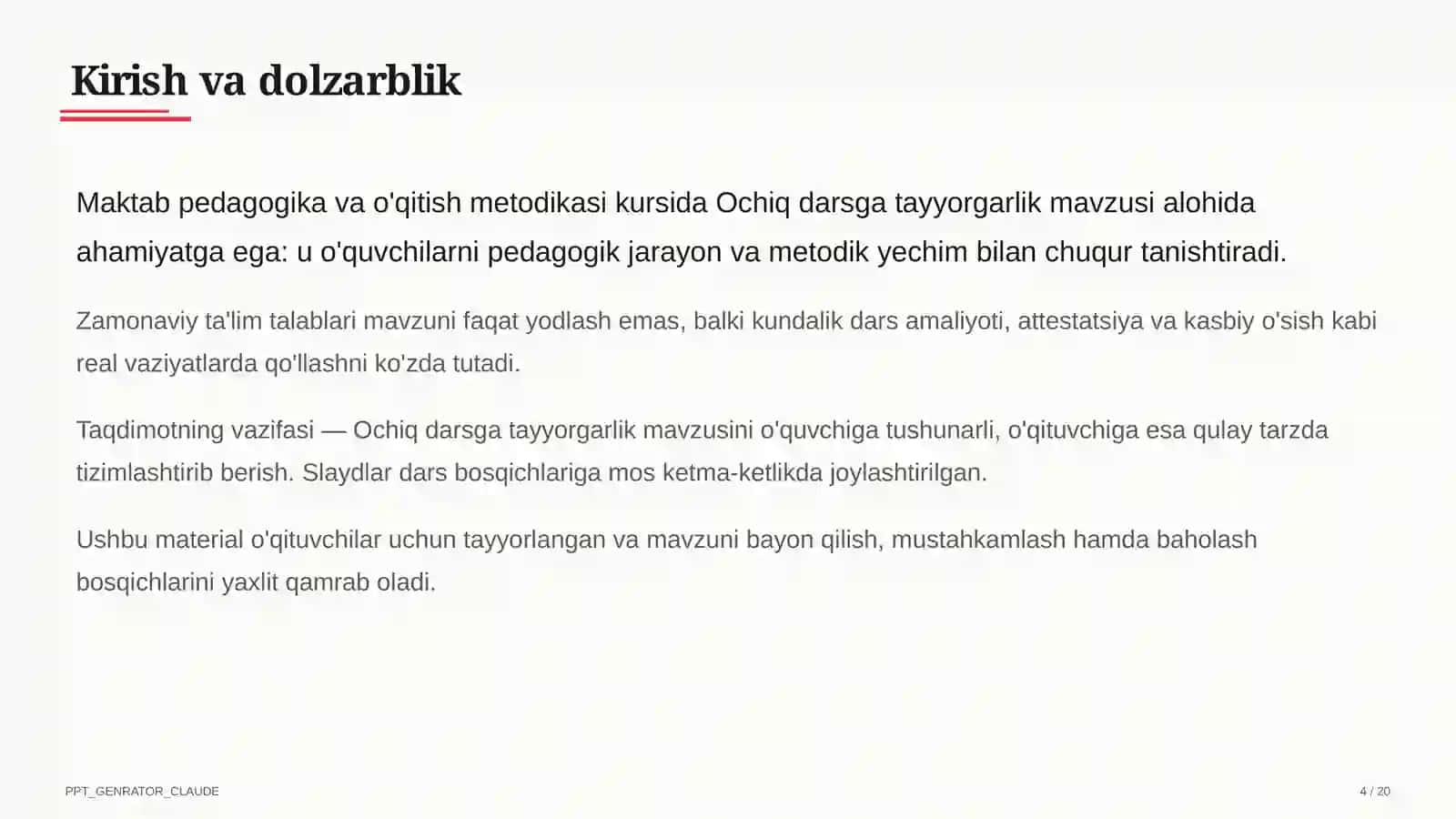 Ochiq darsga tayyorgarlik 4