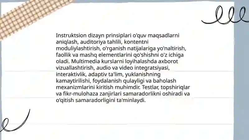 Pedagogik dasturiy vositalar yordamida multimediali oʻquv kurslarini yaratish 4