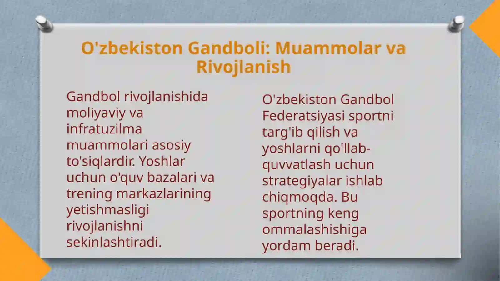 O'zbekiston Gandbolning Jahon Arenalarida Tutgan O'rni 4