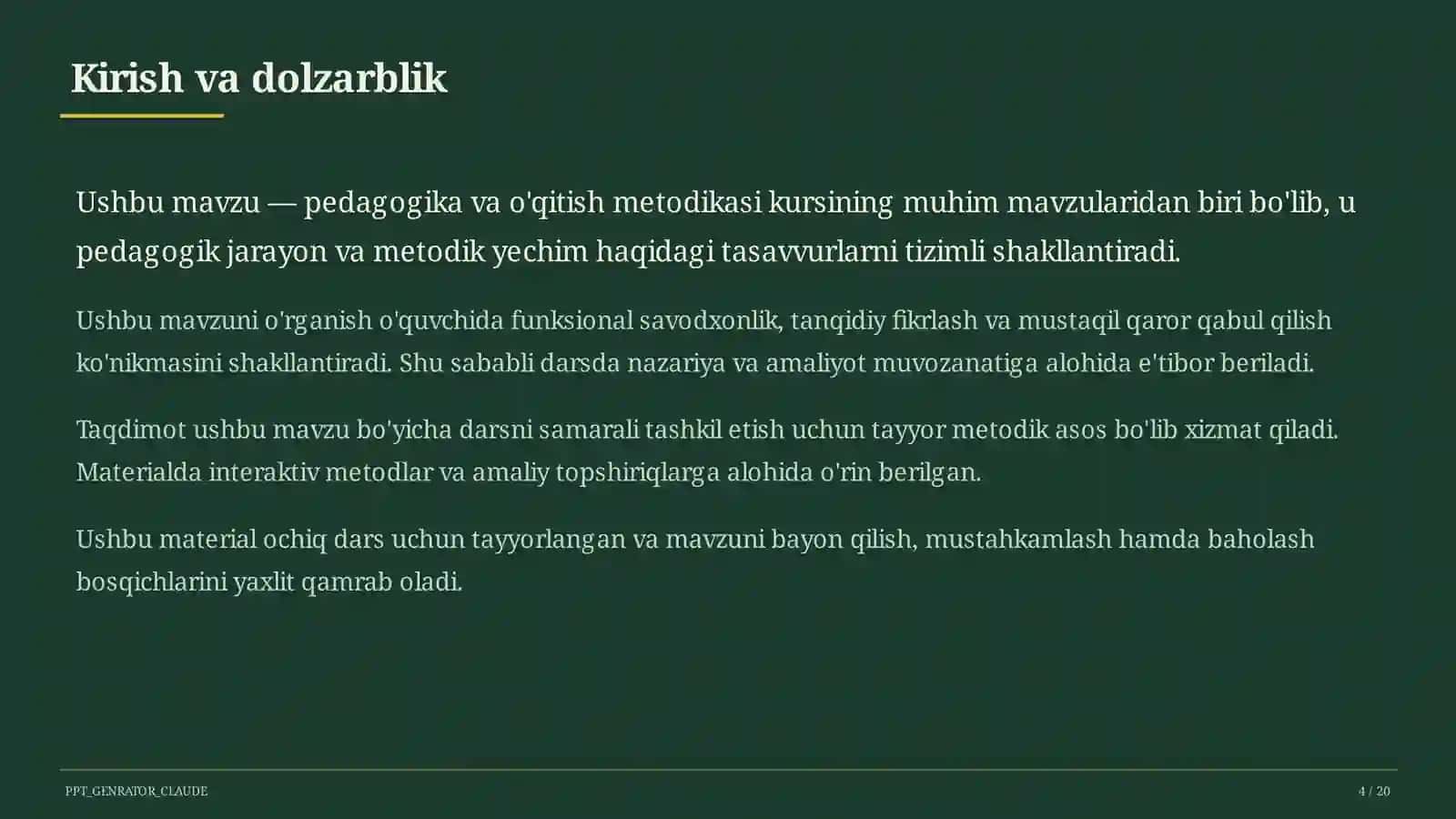 O'qituvchining nutq madaniyati va pedagogik muloqot 4