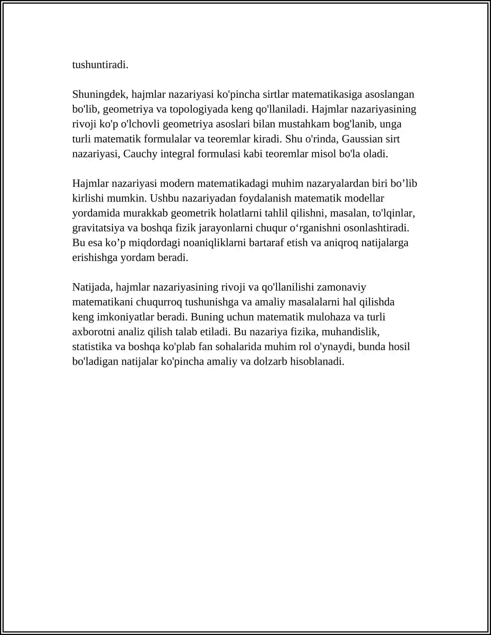 TESTLAR NAZARYASI ASOSLARI. BAHOLASH NAZARYASI ASOSLARI 4