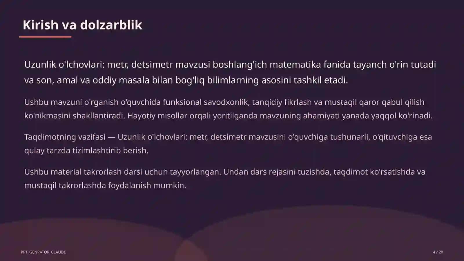 Metodlar va amaliy topshiriqlar 4