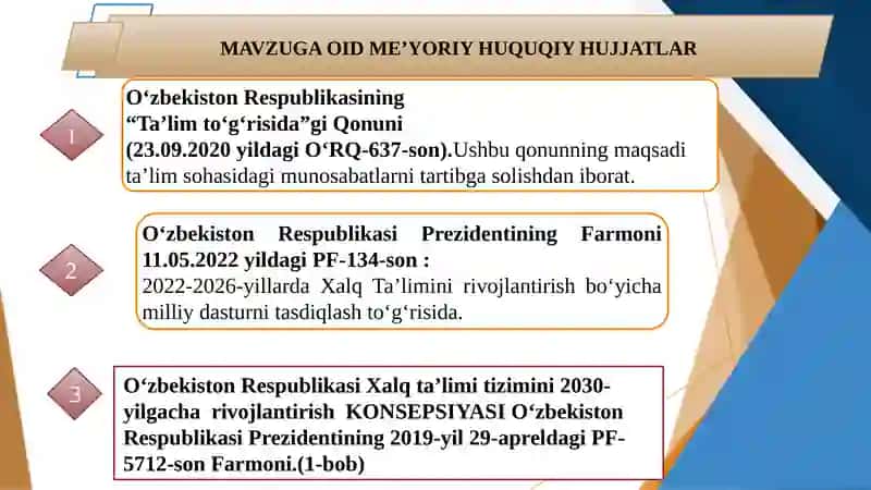 O‘QUV DASTURLARI MAZMUNINING O‘QUVCHIGACHA TO‘G‘RI YETIB BORISHIDA MAKTAB DIREKTORINING O‘RNI 4