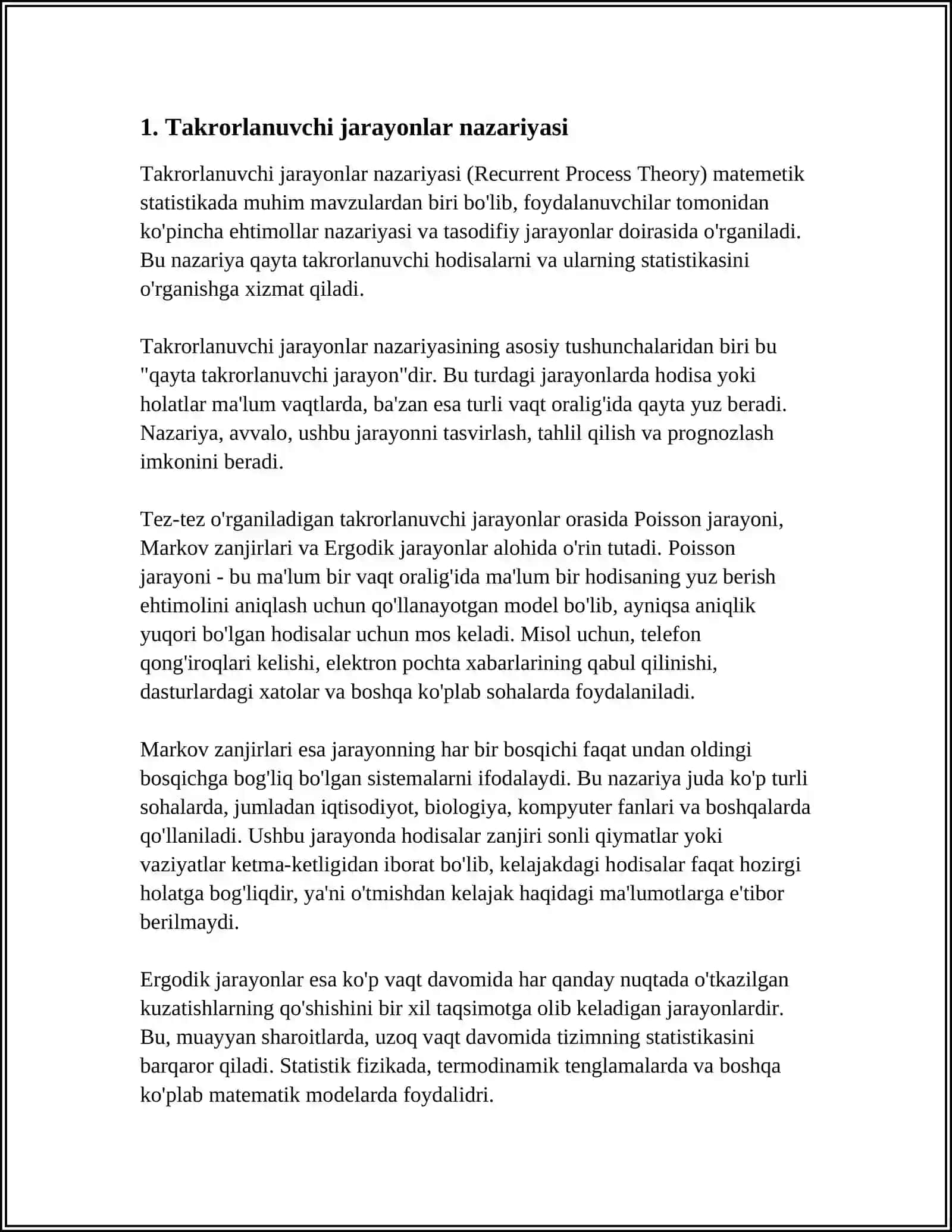 ICHMA ICH JOYLASHGAN TAKRORLANUVCHI JARAYONLARNI TASHKIL ETISJ 4
