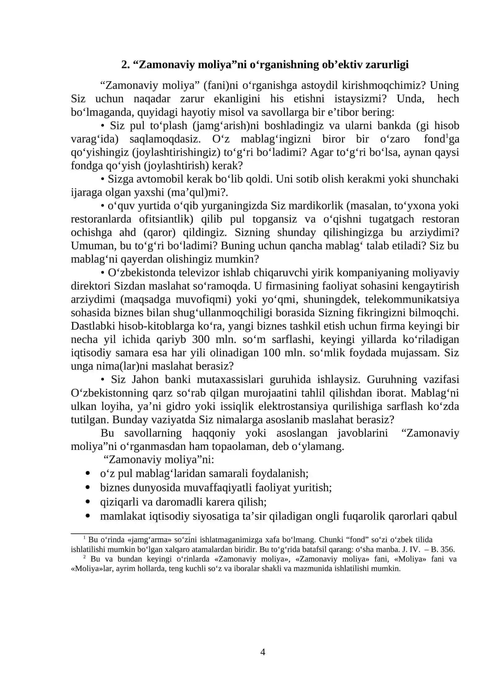 ZAMONAVIY MOLIYANING NAZARIY ASOSLARI 4