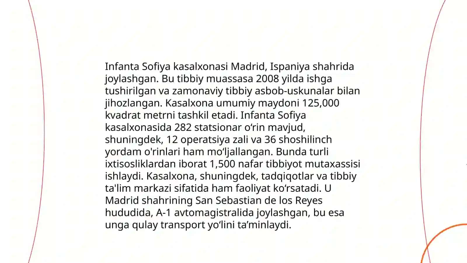 Ispaniyadagi Infanta Sofia kasalxonasi 4