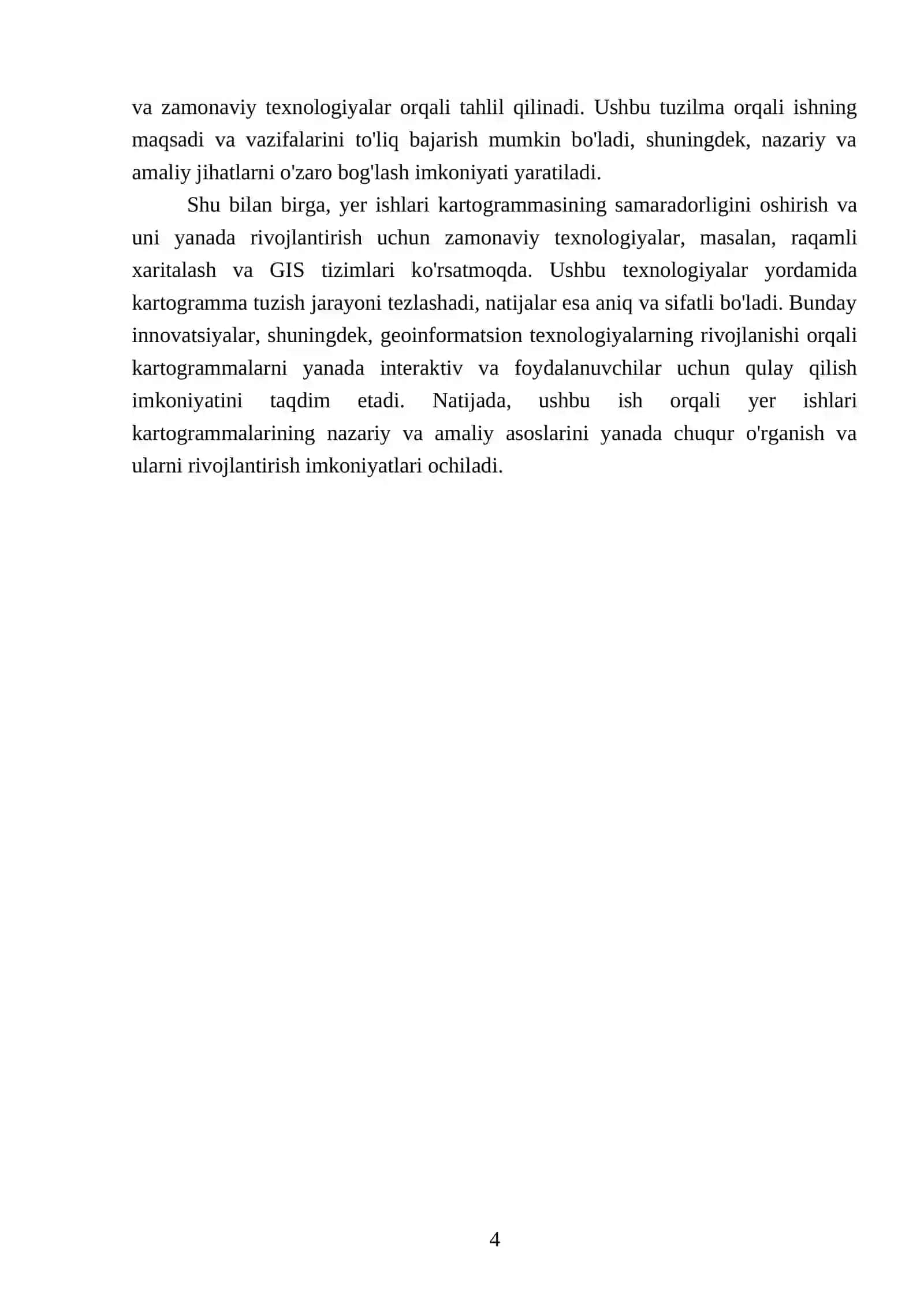 Yer ishlari kartogrammasini tuzishning nazariy va amaliy asoslari 4