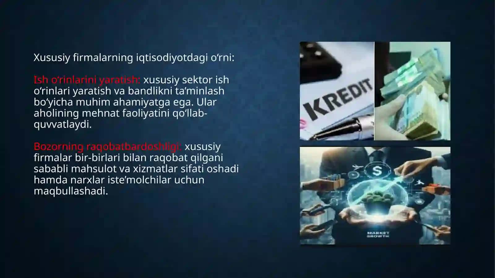 Xususiy firmalarning ustun va zaif tomonlari 4