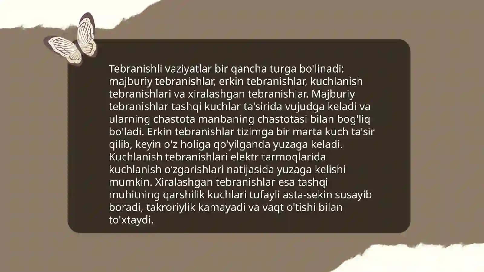 Tebranish nazariyalari 4