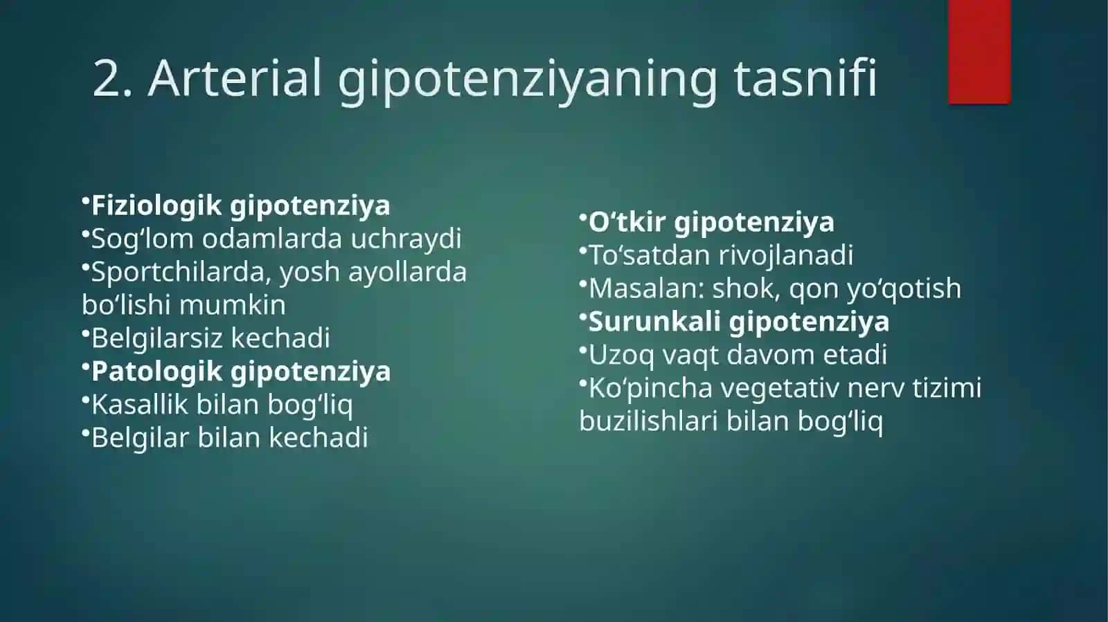 Arterial gipotenziya tushunchasi 4