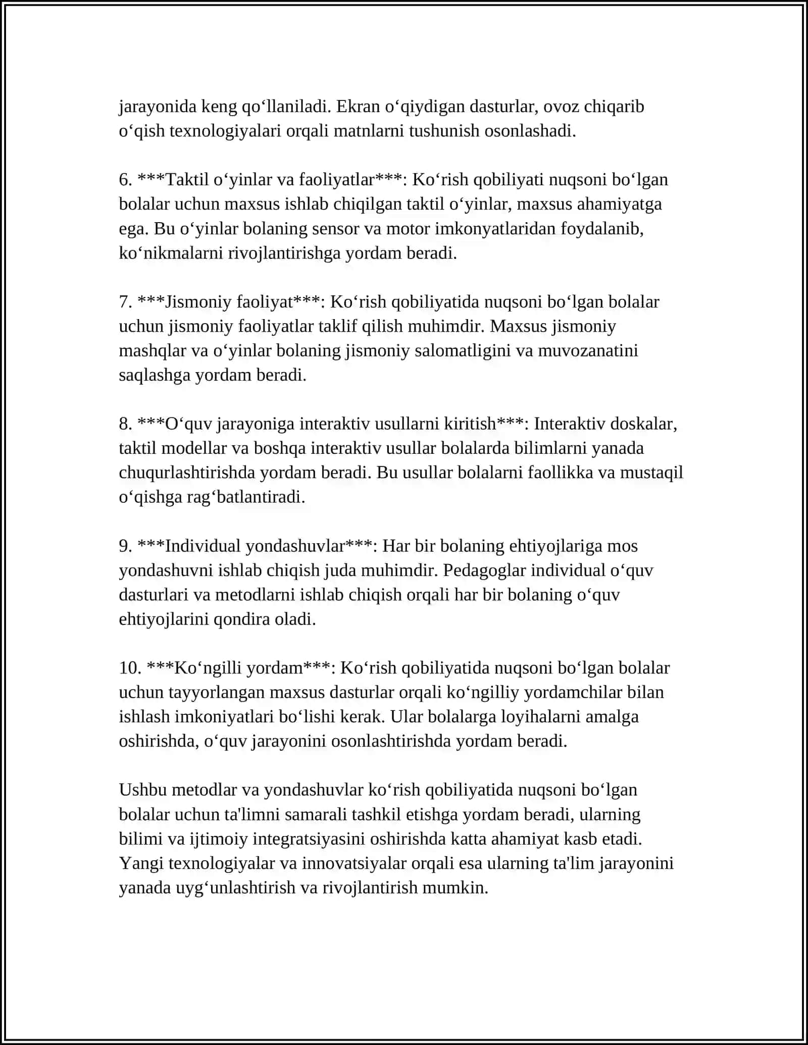 KO‘RISHIDA NUQSONI BO‘LGAN BOLALAR TA‘LIM TARBIYASI 4