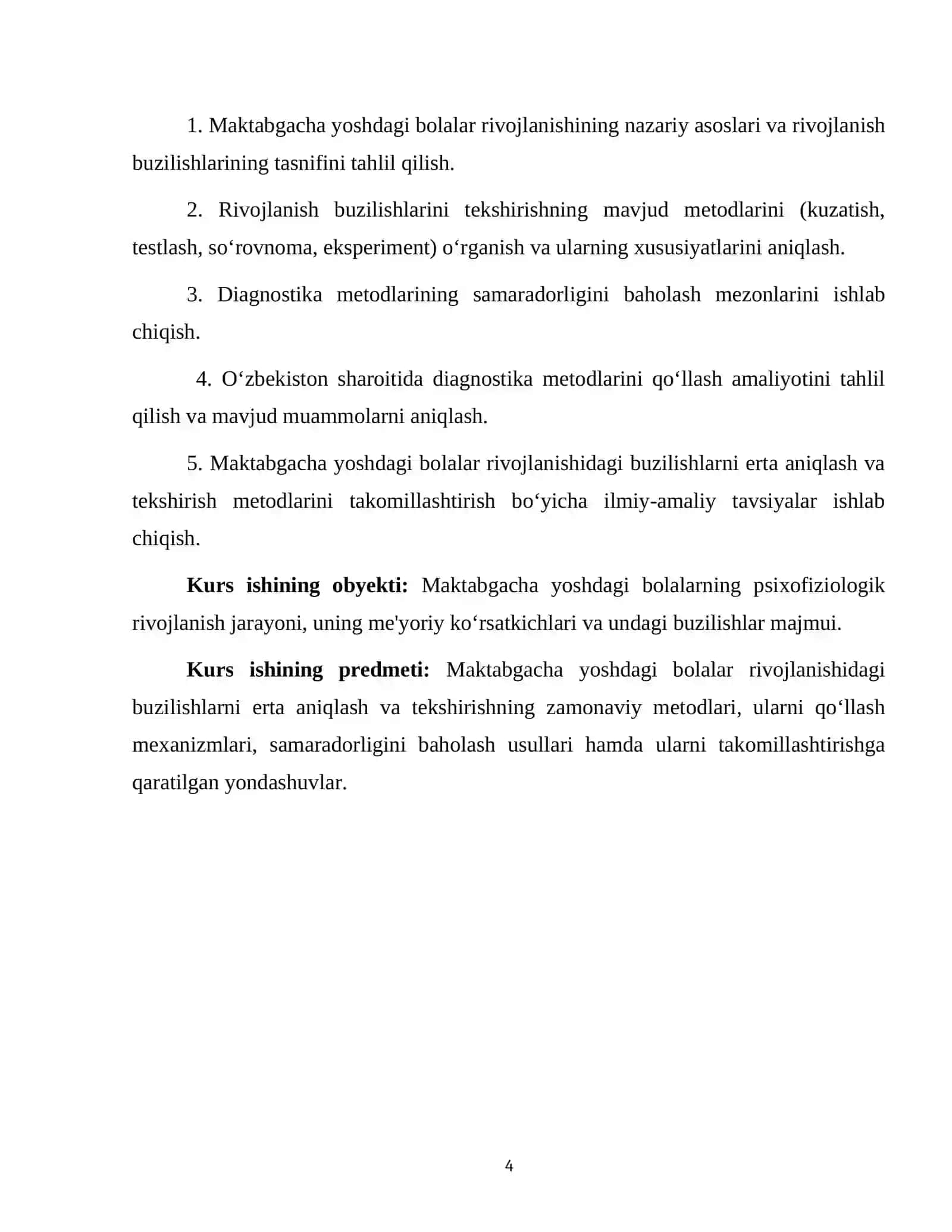 BOB MAKTABGACHA YOSHDAGI BOLALAR RIVOJLANISHIDAGI BUZILISHLARNI TEKSHIRISH METODLARI 4