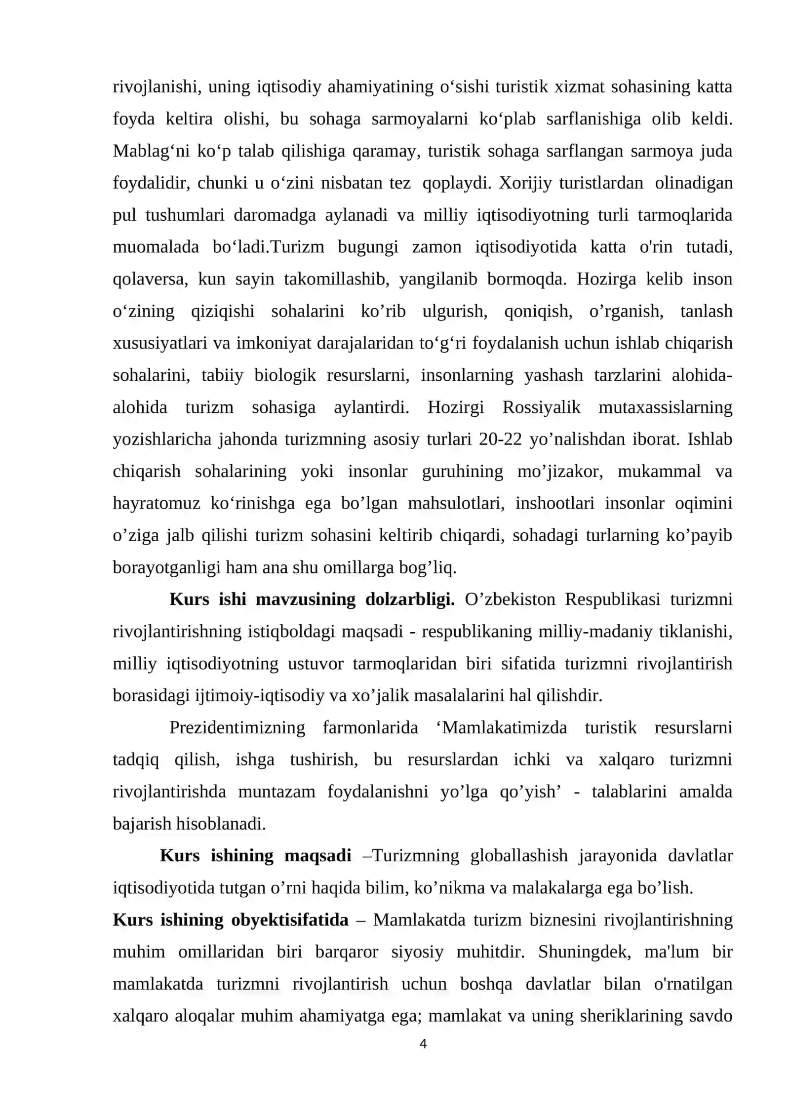 Turizmning Jahon Iqtisodiyotidagi O'rni 4