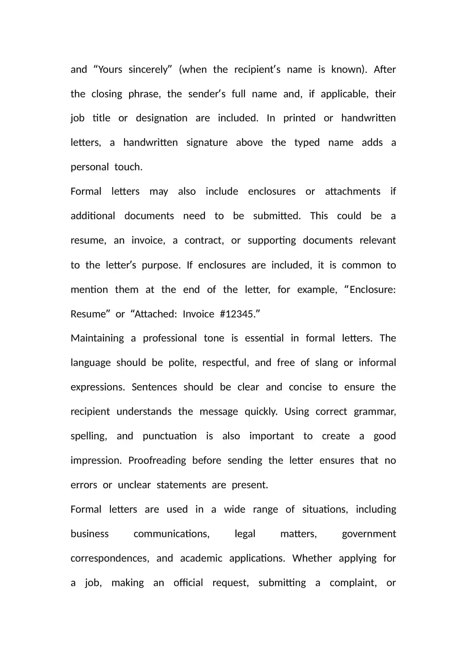Formal Letters 4