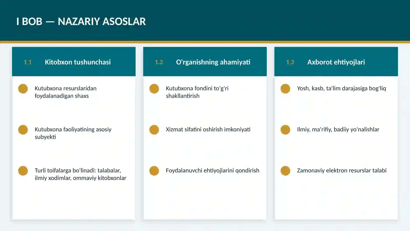 KUTUBXONALARDA KITOBXONLARNI O'RGANISH SOHASIDAGI TADQIQOTLAR KURS ISHI 4