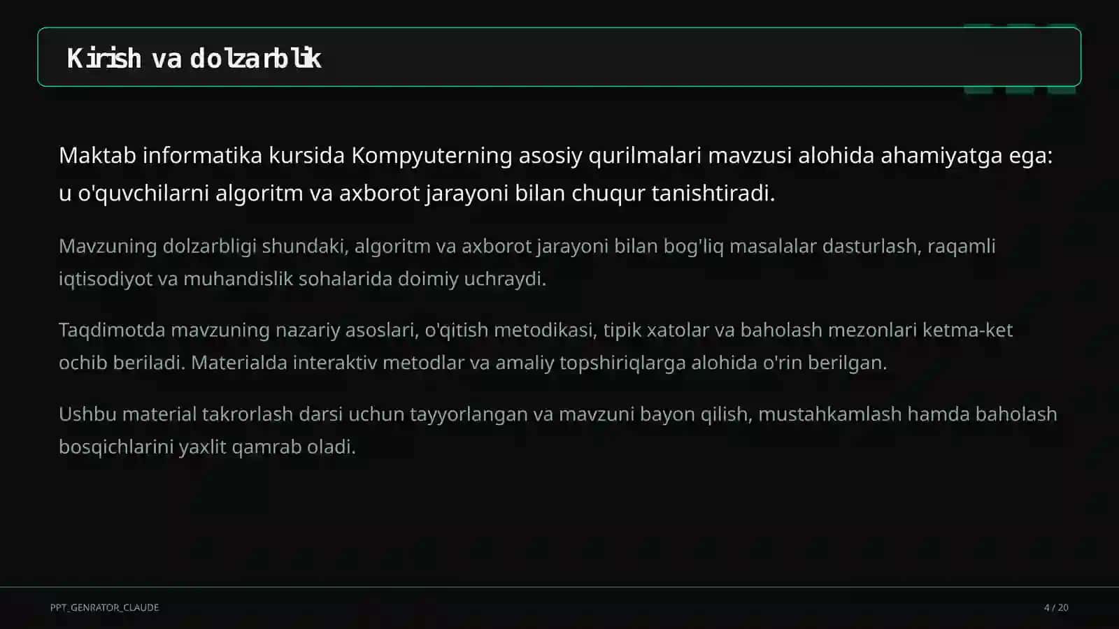 Kompyuterning asosiy qurilmalari (5-sinf) 4