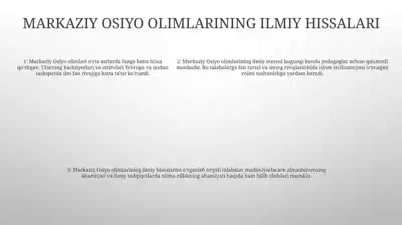 Yuksak MaʼNaviyatli Yoshlarni Tarbiyalashda OʻRta Osiyo Allomalari Ilmiy MeʼRosining OʻRni 4